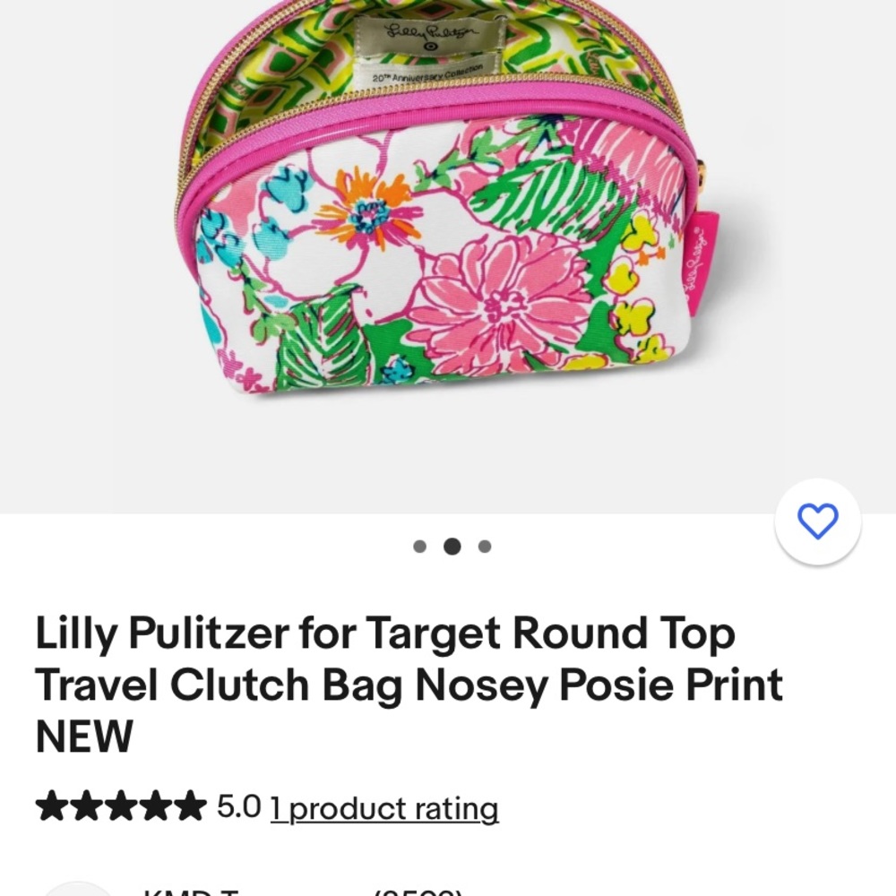 Lilly Pulitzer nwt cosmetics bags 2 a set - Picture 4 of 5